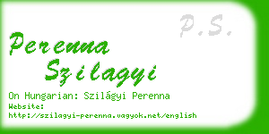 perenna szilagyi business card